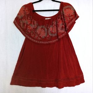 Knox Rose burnt orange shirt size large